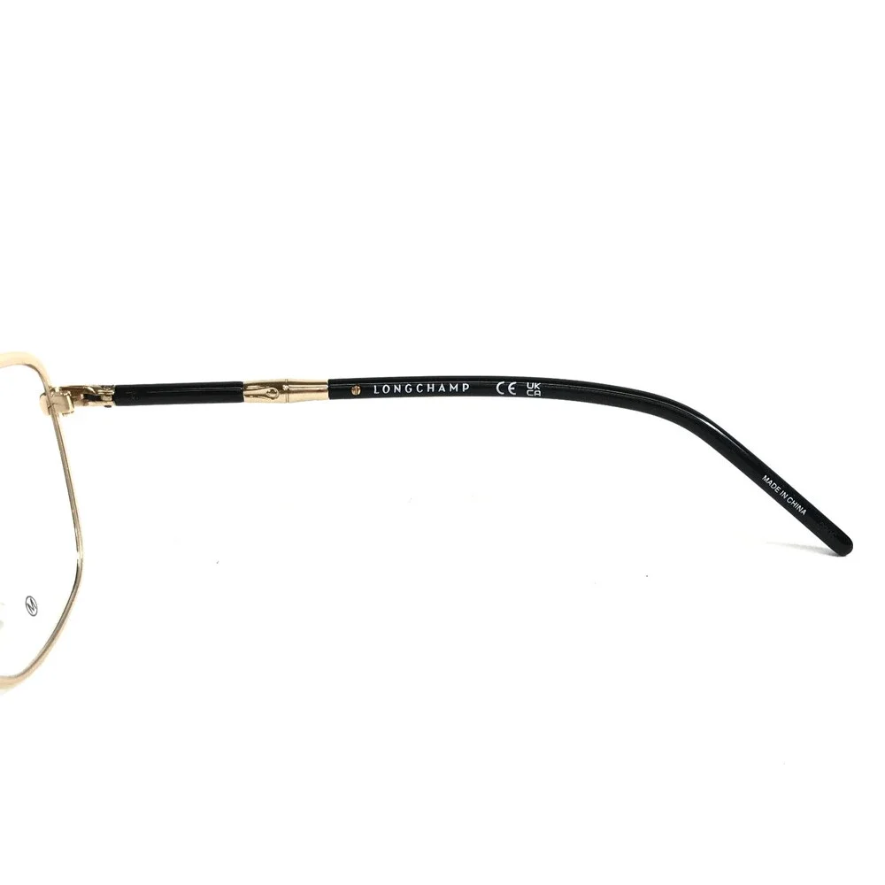 Longchamp Eyeglasses Frames LO2155 728 Black Gold Butterfly Wire Rim 53-18-140
